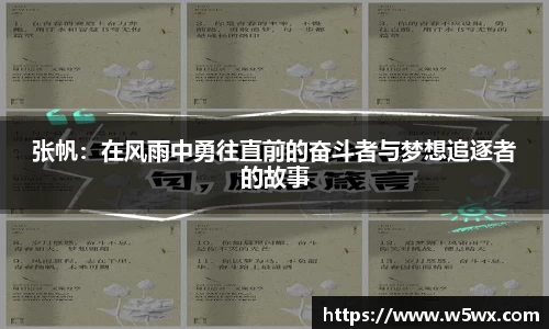 张帆：在风雨中勇往直前的奋斗者与梦想追逐者的故事